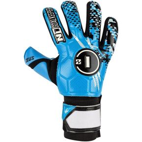 N1 Goalkeeper gloves Zeus Kids. Youth Football Gloves with Negative Cut and German Latex Palm. Soccer Goalie Gloves for Kids Ultra Fitted.