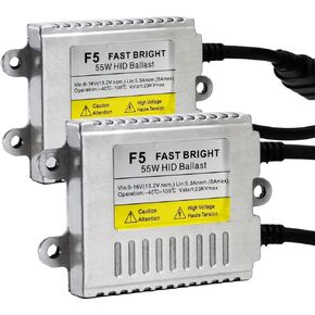 Xenon HID Ballast 55W AC 12V Universal Replacement for H1 H3 H4 H7 H11 H13 9005 9006 9007 5202 880, Pack of 2