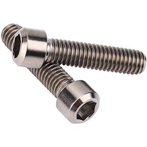 Titanium Disk Brake Bolts Hex Bolt 2Pcs M6 X 25Mm Screw Bolts for Mountain Bike ycle Disc Brake Caliper (Titanium Color)