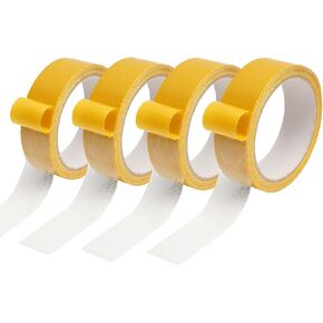 4 لفات شريط قماشي مزدوج الجوانب شديد التحمل، شريط شبكي من ألياف الشاش لاصق قوي مزدوج الجوانب، شريط شفاف للملابس، شريط قوي عالمي عالي الجودة، 1.18 بوصة × 33 قدم in Kuwait