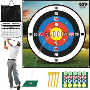 TOY Life Chipping Golf Practice Mats Golf Game Training Mat Indoor Outdoor Games for Adults Family Kids Outdoor Play Equipment Stick Chip Golf Set Backyard Game(Patented)