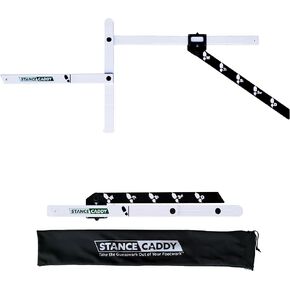 Golf Stance and Alignment Training Aid - Customize to Golfer - Compact Fits in Bag - Reversible Left/Right-Handed - Proper Ball & Foot Placement