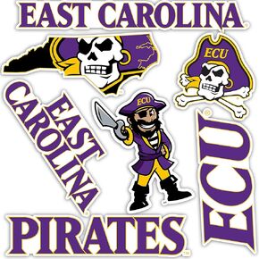 East Carolina University Sticker Pirates ECU Stickers Vinyl Decals Laptop Water Bottle Car Scrapbook T2 (Type 2)