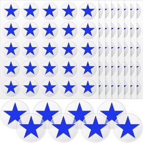 Star Helmet Stickers Football Baseball Helmet Stickers 1-1/8 Inch Vinyl Sports Helmet Stickers and Decals Self Adhesive Hockey Stickers for Hockey, Lacrosse, Batting
