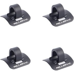 Mtb bike road bicycle c-clips clamps housing hose guide with adhesive seat for brake derailleur shift cables or oil tube, 4 pcs/pack