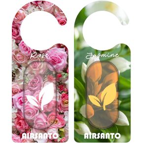 Home Fragrance Sachets for Drawers and Closets, Car Air Fresheners Long Lasting Essential Oil Scented Sachets Bags, Unique Potpourri Bags Closet Freshener (Pack of 2, Jasmine & Rose)