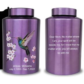 Up to 60 lbs Small Cremation Urns for Adult Male Female Ashes, Decorative Memorial Mini Keepsake Urn for Human Child Ashes with Velvet Bag(Butterfly)