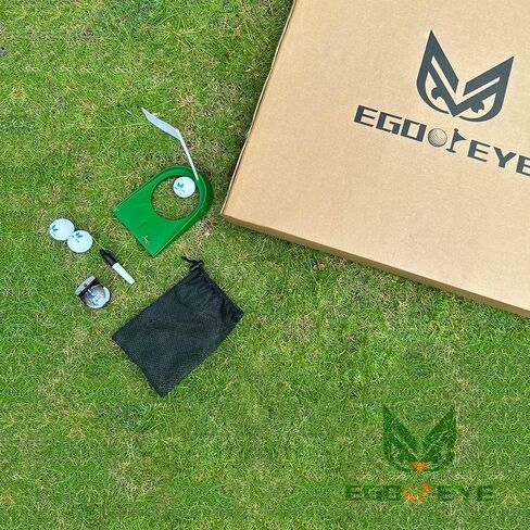 Golf Practice Chipping Net, Putting Green Indoor Set, Automatic Ball Return, Easy Set Up, Indoor/Home/Office, 4 Real Golf Balls, Putting Cup, Golf Ball Marking Tool Kit, Perfect Golf Gift in Kuwait