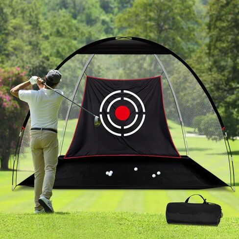 Golf Net for Backyard Outdoor Indoor Use, Heavy Duty Golf Hitting Net Premium Portable Moving, Fiberglass Poles Golf Driving Net with A Carry Bag 10X7 FT in Kuwait