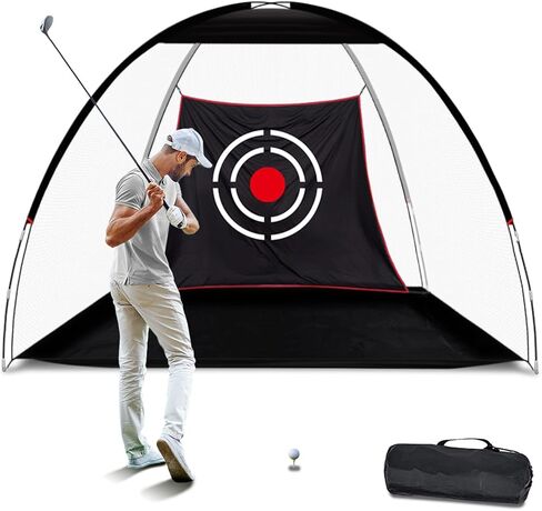 Golf Net for Backyard Outdoor Indoor Use, Heavy Duty Golf Hitting Net Premium Portable Moving, Fiberglass Poles Golf Driving Net with A Carry Bag 10X7 FT in Kuwait