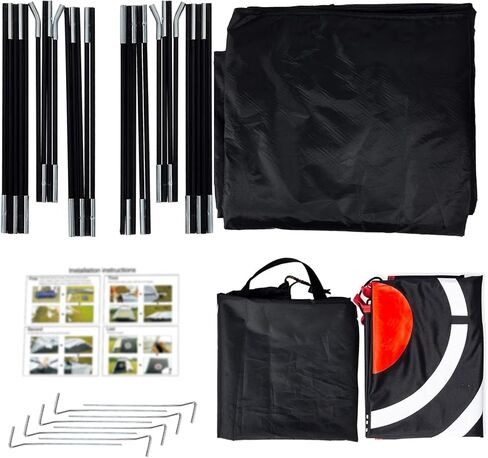 Golf Net for Backyard Outdoor Indoor Use, Heavy Duty Golf Hitting Net Premium Portable Moving, Fiberglass Poles Golf Driving Net with A Carry Bag 10X7 FT in Kuwait