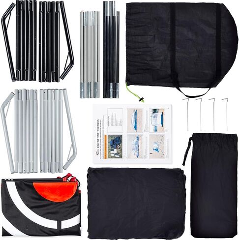 Gagalileo Golf Hitting Net شبكة تدريب الجولف شديدة التحمل لنطاق القيادة في الفناء الخلفي للمنزل مع هدف وحقيبة حمل 9 (طول) × 5 (عرض) × 7 (ارتفاع) قدم in Kuwait