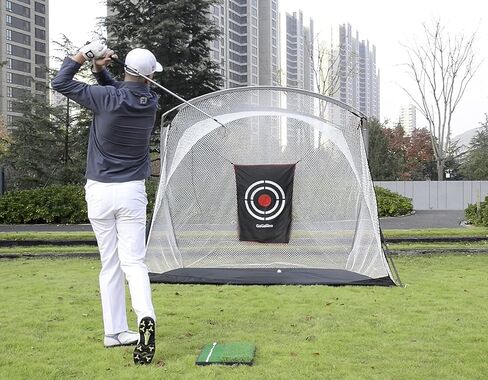 Gagalileo Golf Hitting Net شبكة تدريب الجولف شديدة التحمل لنطاق القيادة في الفناء الخلفي للمنزل مع هدف وحقيبة حمل 9 (طول) × 5 (عرض) × 7 (ارتفاع) قدم in Kuwait