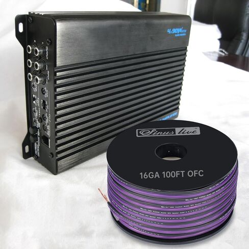 Sinus Live 16-18AWG OFC(Oxygen Free Copper) Speaker Wire Great use for Home Theater Speakers and Car Speakers, Purple and Black (50FT OFC) in Kuwait