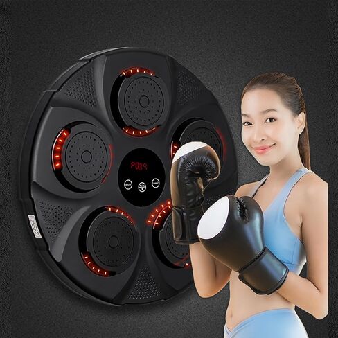 حقيبة وسادة ملاكمة موسيقية من Leikefitness مثبتة على الحائط مع قفازات معدات تدريب للتمرين الداخلي in Kuwait