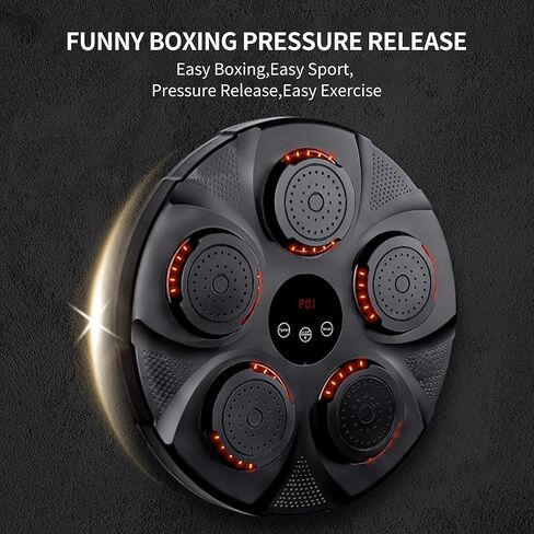 حقيبة وسادة ملاكمة موسيقية من Leikefitness مثبتة على الحائط مع قفازات معدات تدريب للتمرين الداخلي in Kuwait