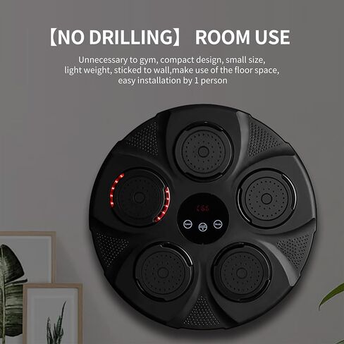 حقيبة وسادة ملاكمة موسيقية من Leikefitness مثبتة على الحائط مع قفازات معدات تدريب للتمرين الداخلي in Kuwait