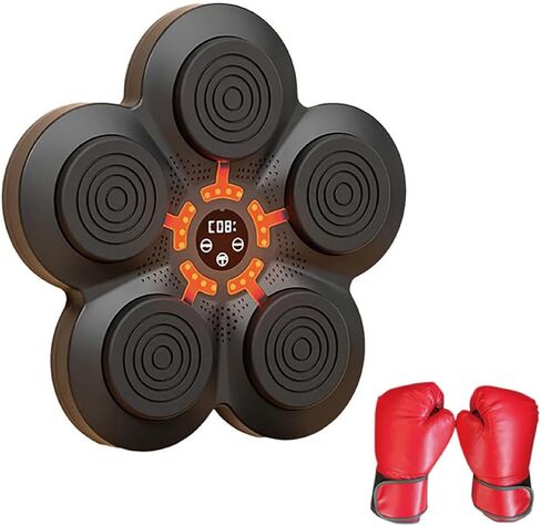 آلة ملاكمة موسيقية مع قفازات ملاكمة، مدرب ملاكمة موسيقى بلوتوث ذكي مثبت على الحائط، معدات ملاكمة لتدريب الملاكمة، آلة هدف الملاكمة للتمرين المنزلي in Kuwait