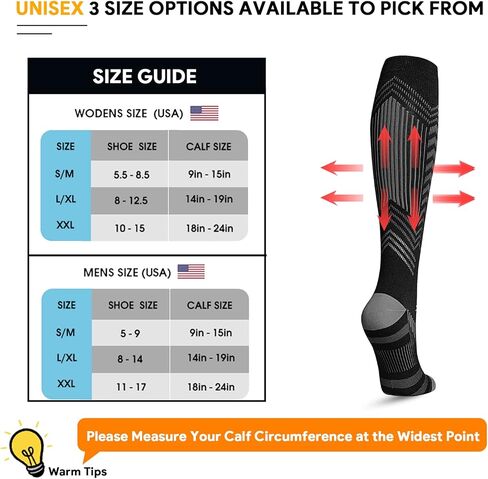 جوارب ضغط نسائية عاكسة للدوران 20-30 مم زئبق جوارب ضغط طبية عالية التخرج للركبة in Kuwait