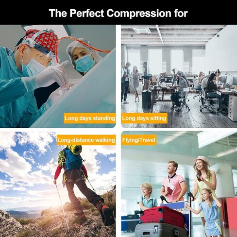 جوارب ضغط نسائية عاكسة للدوران 20-30 مم زئبق جوارب ضغط طبية عالية التخرج للركبة in Kuwait