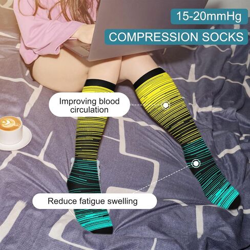 4 Pack Compression Socks for Women & Men 15-20 mmHg - Best Support for Nurses, Running, Hiking, Recovery in Saudi Arabia
