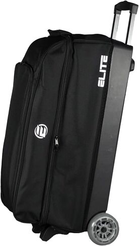 Basic Triple Roller Black Bowling Bag - 3 Ball Roller, Fits 2 Pairs of Size 15 Shoes, Air Travel-Friendly in Saudi Arabia