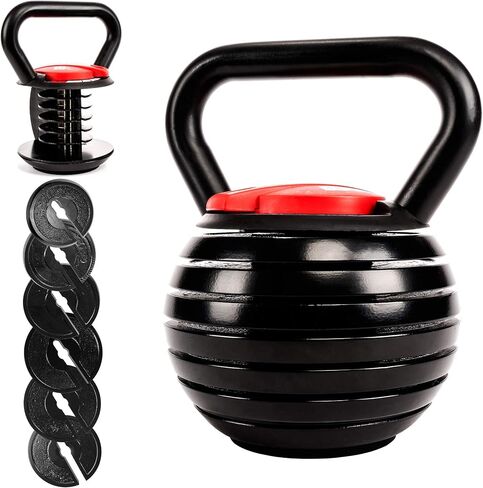 Kettlebell قابل للتعديل مع 7 مستويات للوزن من 10 إلى 40 رطلاً. مثالي لتمارين البطن والذراعين والساقين والظهر [Victor Fitness VFAKB40] in Kuwait