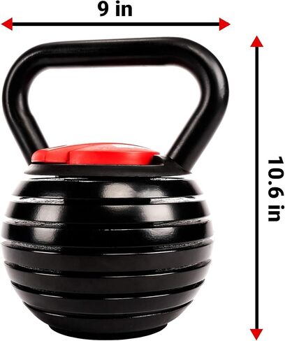 Kettlebell قابل للتعديل مع 7 مستويات للوزن من 10 إلى 40 رطلاً. مثالي لتمارين البطن والذراعين والساقين والظهر [Victor Fitness VFAKB40] in Kuwait
