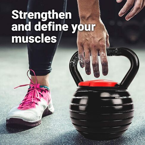 Kettlebell قابل للتعديل مع 7 مستويات للوزن من 10 إلى 40 رطلاً. مثالي لتمارين البطن والذراعين والساقين والظهر [Victor Fitness VFAKB40] in Kuwait