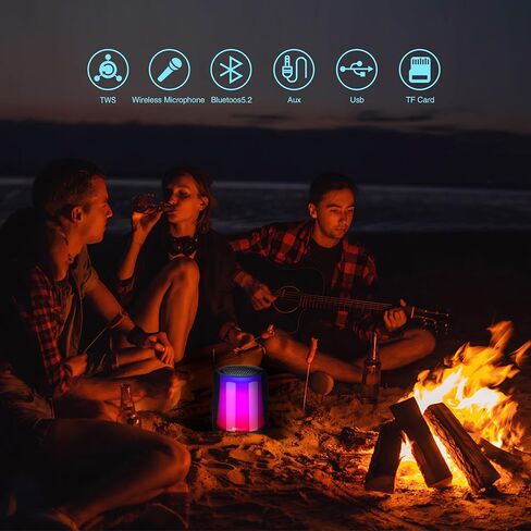 آلة كاريوكي مع 2 ميكروفونات لاسلكية، مكبر صوت بلوتوث محمول TWS مع 11 لونًا من أضواء LED، صوت جهير فائق، صوت مضحك، هدايا عيد ميلاد للبالغين والأطفال، حفلة منزلية للفتيات والأولاد in Kuwait