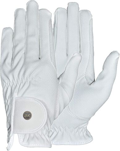 قفازات AK الاصطناعية لركوب الخيل لجميع المواسم للجنسين AKRS-6344 (2XS، أبيض) in Kuwait