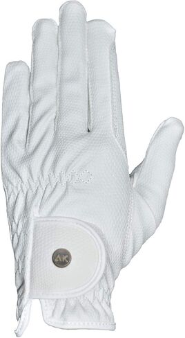 قفازات AK الاصطناعية لركوب الخيل لجميع المواسم للجنسين AKRS-6344 (2XS، أبيض) in Kuwait