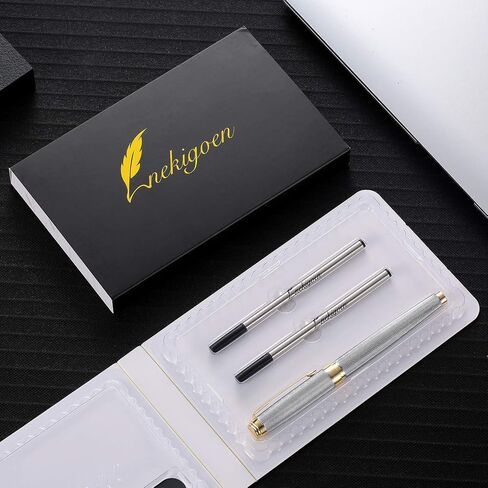 Rollerball Pen for Men Women Luxury Metal Executive Pens Home Office Use with 2 Extra Refills Black Ink 0.7mm G2(gold) in Saudi Arabia