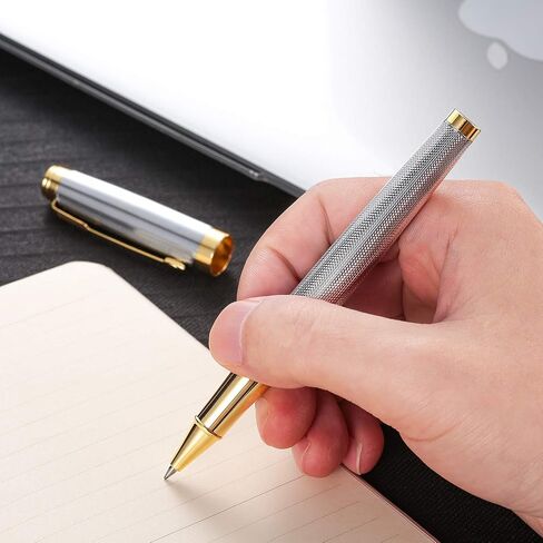 Rollerball Pen for Men Women Luxury Metal Executive Pens Home Office Use with 2 Extra Refills Black Ink 0.7mm G2(gold) in Saudi Arabia