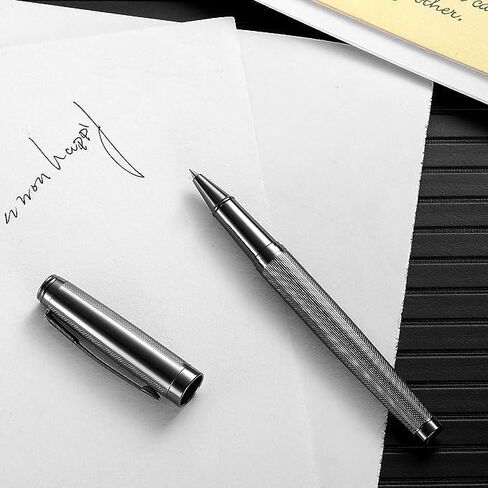 Rollerball Pen for Men Women Luxury Metal Executive Pens Home Office Use with 2 Extra Refills Black Ink 0.7mm G2(gold) in Saudi Arabia