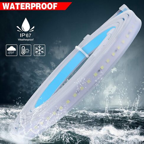 Car Door LED Warning Light, 2 Pcs 48 Inch Flexible Dual Color Strip Light White & Red Sequential Switchback, Safety Light, Strobe Lights for Anti Rear-end Collision in Kuwait