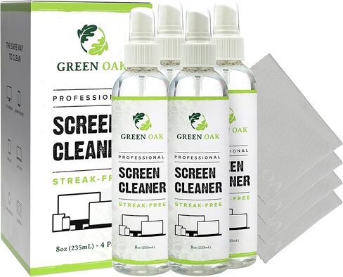 Screen Cleaner Professional Screen Cleaner Spray - Best for LCD & LED TV, Tablet, Computer Monitor, Phone - Safely Cleans Fingerprints, Dust, Oil (8oz 4-Pack) in Kuwait