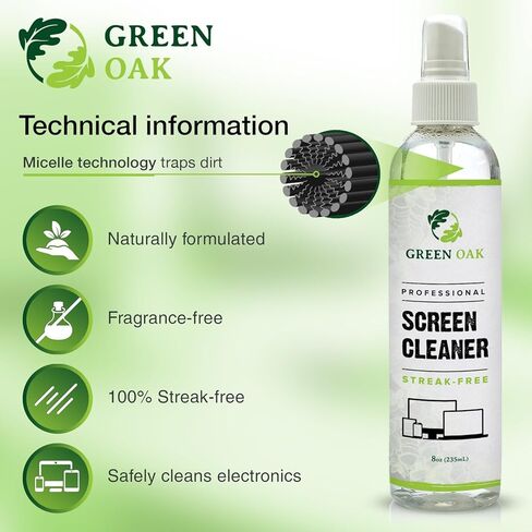 Screen Cleaner Professional Screen Cleaner Spray - Best for LCD & LED TV, Tablet, Computer Monitor, Phone - Safely Cleans Fingerprints, Dust, Oil (8oz 4-Pack) in Kuwait