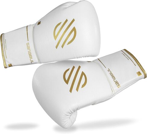 قفازات Sanabul Gold Strike الاحترافية للملاكمة القتالية الرياضية MMA | قفازات السجال للرجال والنساء | قفازات تدريب الكيك بوكسينغ in Kuwait