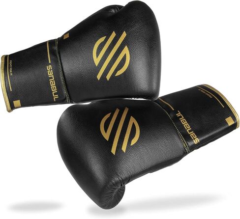 قفازات Sanabul Gold Strike الاحترافية للملاكمة القتالية الرياضية MMA | قفازات السجال للرجال والنساء | قفازات تدريب الكيك بوكسينغ in Kuwait