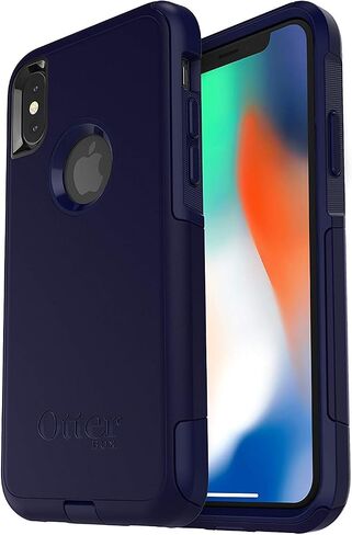 OTTERBOX COMMUTER SERIES Case for iPhone Xs & iPhone X - Retail Packaging - INDIGO WAY (MARITIME BLUE/ADMIRAL BLUE) in Saudi Arabia