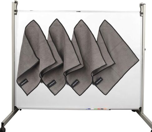 IMPRESA 4 Pack Magnetic Cleaning Cloth Dry Erasers for White Boards - Extra Strong Magnet - Compatible with All Whiteboards - Ideal for Classroom, Home & Office Use -Reusable & Washable- 10'' X 10'' in Saudi Arabia