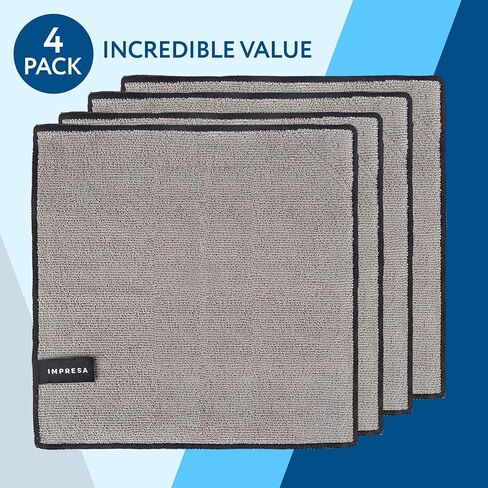 IMPRESA 4 Pack Magnetic Cleaning Cloth Dry Erasers for White Boards - Extra Strong Magnet - Compatible with All Whiteboards - Ideal for Classroom, Home & Office Use -Reusable & Washable- 10'' X 10'' in Saudi Arabia