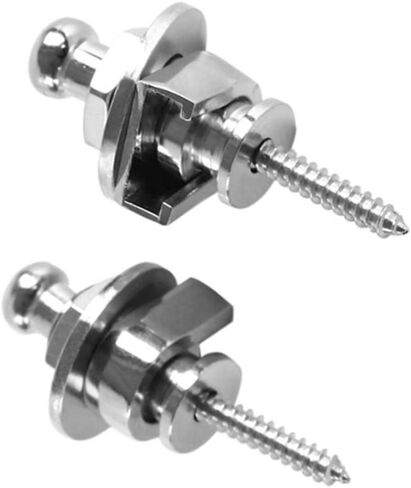 Guitar Strap Lock Set, Heavy Duty Metal Guitar Strap Button Straplock Hold Tight with Easy Remove Screw,2 Pack in Saudi Arabia