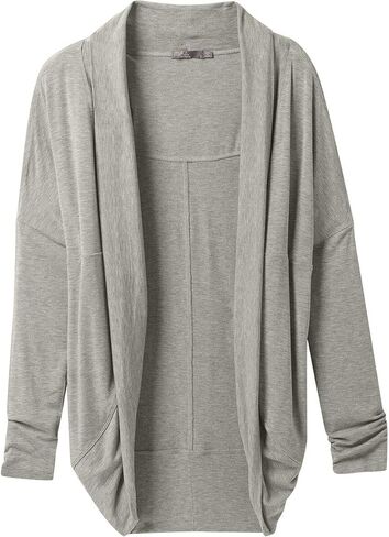 prAna Plus Size Foundation Munra Wrap Heather Grey 2X in Saudi Arabia
