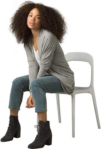prAna Plus Size Foundation Munra Wrap Heather Grey 2X in Saudi Arabia
