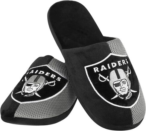 FOCO Boys NFL Team Logo Staycation Plush Slide Slippers in Kuwait