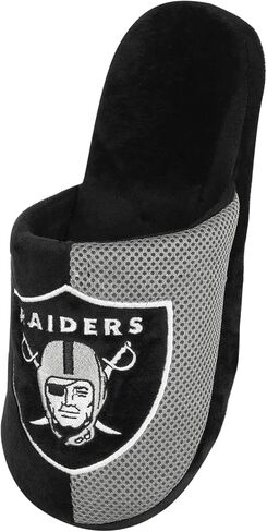 FOCO Boys NFL Team Logo Staycation Plush Slide Slippers in Kuwait