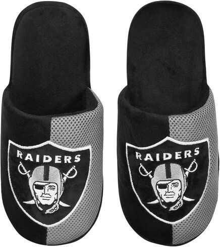 FOCO Boys NFL Team Logo Staycation Plush Slide Slippers in Kuwait