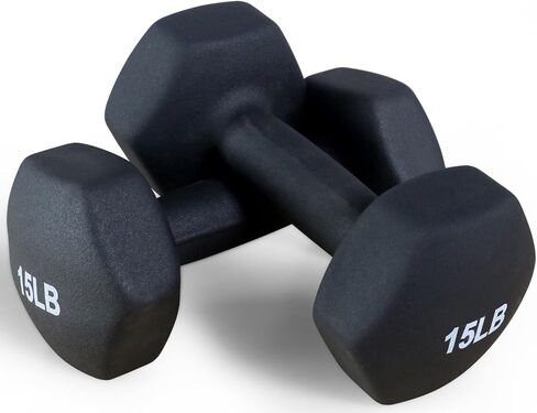 Signature Fitness Set of 2 Neoprene Dumbbell Hand Weights, Anti-Slip, Anti-roll, Hex Shape Colorful, Pairs or Sets in Saudi Arabia